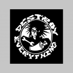 Destroy Everything -  detská čierna mikina s kapucou a klokankovým vreckom vpredu